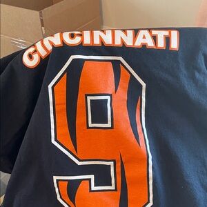Cincinnati Bengals Black and Orange T shirt Joe Burrow